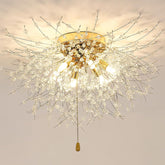 Luminaire Plafonnier en Cristal, Lustres de Feu d'Artifice Moderne, Lampe LED Plafond Dimmable 3000K-6500K